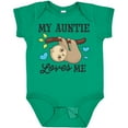 thumbnail image 3 of Inktastic My Auntie Loves Me with Sloth and Hearts Boys or Girls Baby Bodysuit, 3 of 5