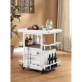 thumbnail image 4 of Bowery Hill Serving Cart with Open Storage in Antique Walnut and White, 4 of 4