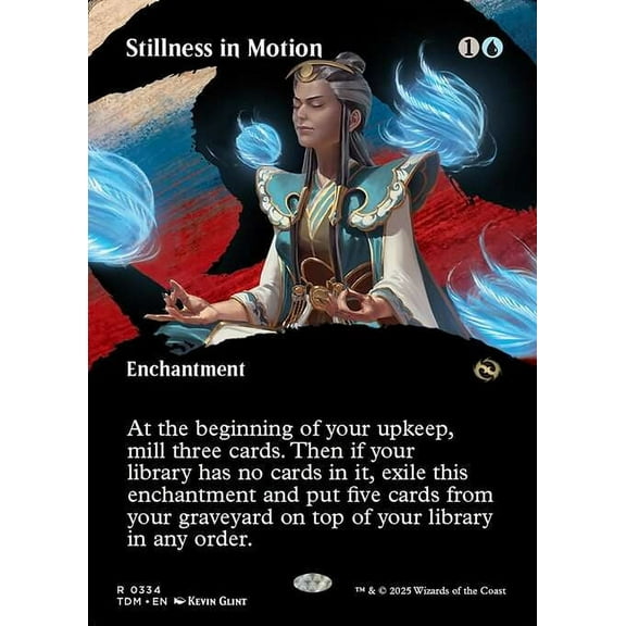 MtG Tarkir: Dragonstorm Rare Stillness in Motion (Borderless Clan Showcase) #334