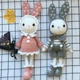 thumbnail image 4 of Handmade Crochet Kit for Beginner Cute Rabbits All in For Beginners Starter Learn to Crochet Grey and Pink, 4 of 6