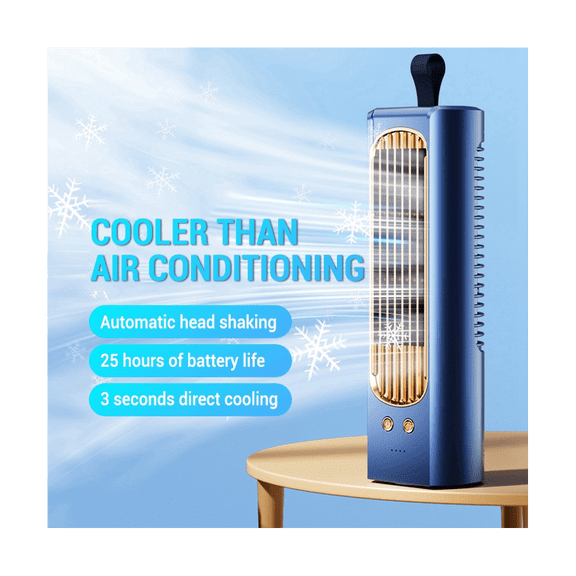 Household Tower Fan 90° Circulation Oscillating Quiet Cooling Air Conditioner Portable Standing Floor Desk Bladeless Fan