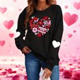 thumbnail image 2 of Dgankt Valentine's Day Shirts for Women Heart-Printed Crewneck Long Sleeve Shirts Casual Sweatshirt,Sizes XS-XL, 2 of 9