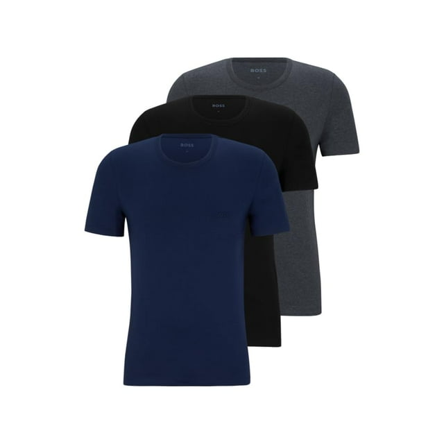 Pack de 3 camisetas con cuello redondo BOSS 100% algodón