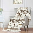 thumbnail image 3 of Western Cowboy Throw Blankets, Vintage Wild West Flannel Warm Soft Cozy Fluffy Bed Couch Blanket, Country American Theme White Fleece Throws to Decorate The Room and Bedroom 50 x 60, 3 of 6