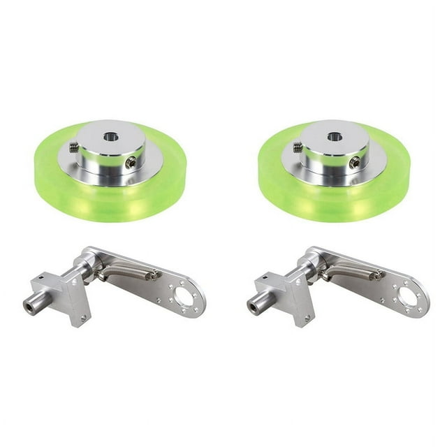 2 Set 200mm Aluminum Polyurethane Industrial Encoder Wheel Measuring Wheel with Type 20mm Encoder Mounting Bracket