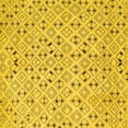 thumbnail image 1 of Ahgly Company Machine Washable Indoor Square Abstract Yellow Contemporary Area Rugs, 5' Square, 1 of 4