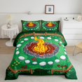 thumbnail image 1 of Erosebridal Wood Bedding Queen Comforter Set, Jungle Botanical Down Comforter, Camping Decor, Reversible 3 Pieces, 1 of 7