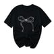 thumbnail image 1 of Primavera Top Mujeres Moda Casual Nueva Cinta de Arco Impresa Cuello Redondo Camiseta de Manga Corta, Camiseta de Cuello Tripulado, 1 of 8