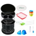 thumbnail image 1 of Juego de accesorios para freidora de aire 13x Tazas para pasteles con bandeja para pasteles antiadherente Rejilla para vapor de una sola capa Disfrute , 7 pulgadas 7in Sunnimix Reemplazo de la freidora de aire, 1 of 8