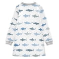thumbnail image 6 of Girls' long-sleeved dress Cute Shark Girls' A-line dress with ribbed cuffs Soft and comfortable, 6 of 6