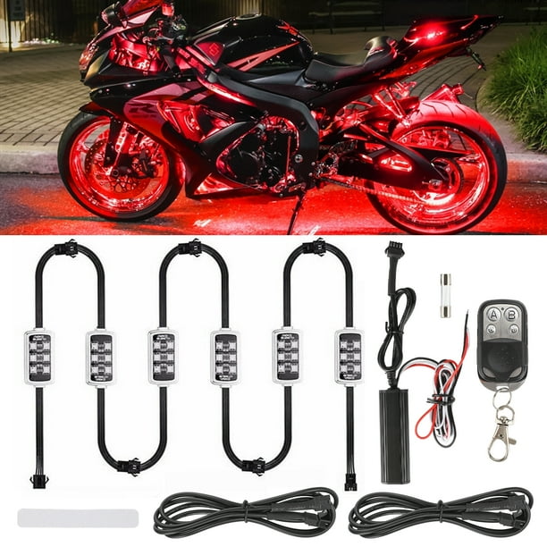 Motorcycle LED Strips Light Kits, Waterproof RGB Multicolor Wireless