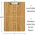 thumbnail image 5 of GZHJMY Office Clipboard Basketball Court Clipboard Plastic Clipboard for Classroom A4 Standard Letter Size 9" x 12.5" with Low Profile Metal Clip Decorative Clip Boards for Teacher, 5 of 6