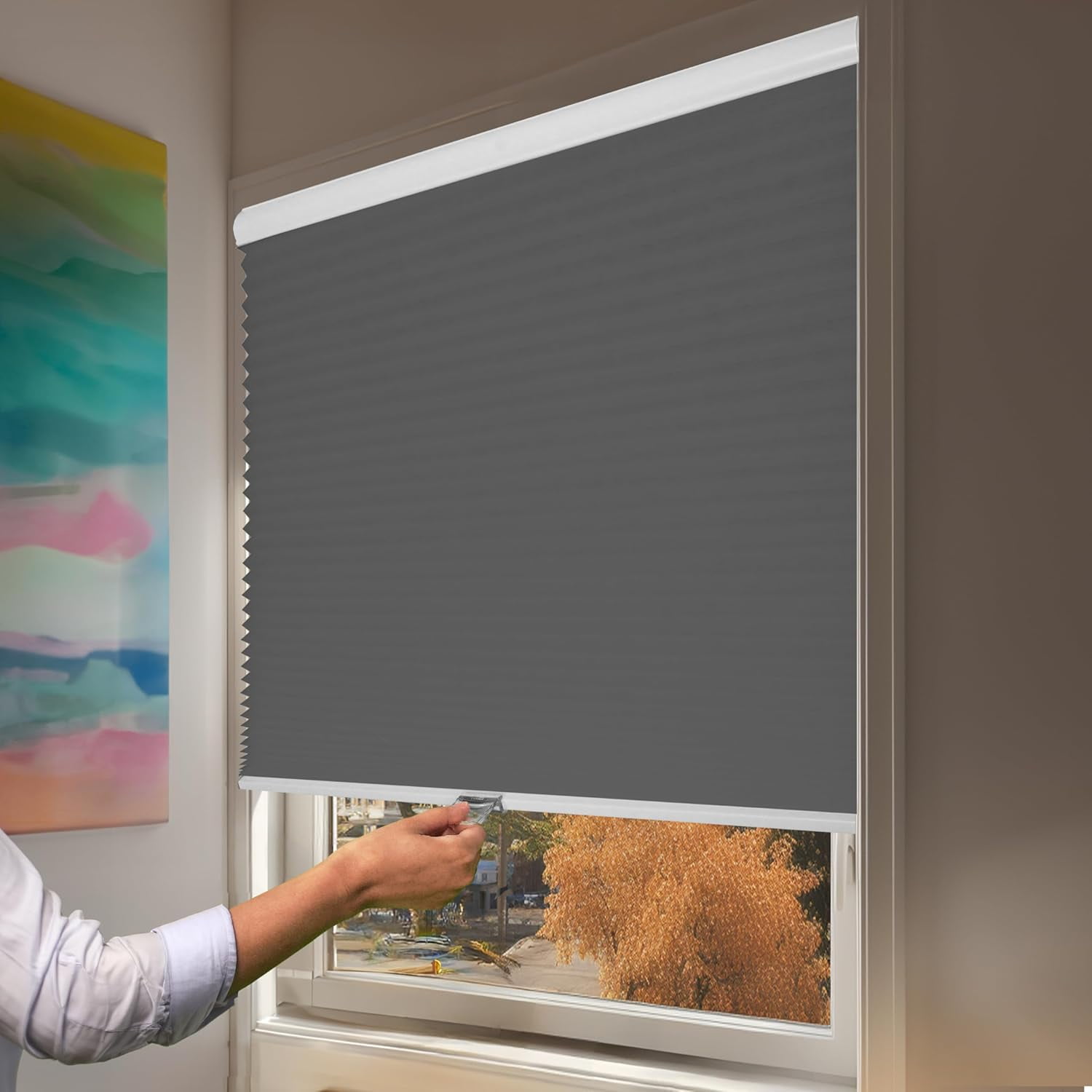 Chicology Steel Cordless Light Filtering Cellular Shades 69.25 in. W x 72 in. L