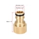 thumbnail image 2 of Adaptador de Conector Rápido de Grifo de Latón M22 con Rosca Femenina para Sistema de Irrigación de Jardín, 2 of 5