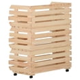 thumbnail image 3 of vidaXL Vegetable Trolley 77x30x80 cm Solid Pinewood, 3 of 5