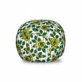 thumbnail image 1 of Floral Storage Toy Bag Chair, Flowers Theme Realistic Golden Roses Image Green Leaves on Striped Background, Stuffed Animal Organizer Washable Bag, Large Size, Multicolor, by Ambesonne, 1 of 3
