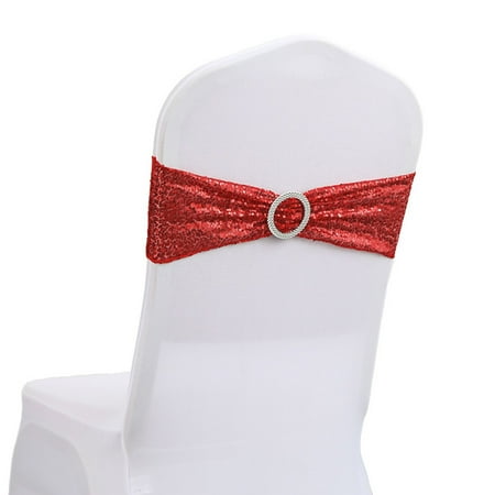 

10X Spandex Stretch Chair Sash Chair Cover Decoration For Wedding Party Banquet