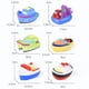 thumbnail image 3 of Juego de 6 juguetes de baño con forma de barco de dibujos animados, juguetes con chorros de agua para bebés y niños, juguetes para la hora del baño, 3 of 9