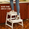 thumbnail image 5 of Kitchen Step Stool for Toddlers, Montessori Kids Learning Stool,Baby Standing Tower for Counter,Children Standing Helper (White), 5 of 10