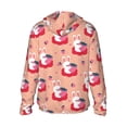 thumbnail image 3 of Uemuo Bunny And Strawberry Pattern Women's Full Zip UPF 50+ Sun Protection Hoodie Jacket Long Sleeve Sun Shirt Hiking Outdoor Performance with Pockets-Small, 3 of 9