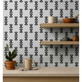 thumbnail image 4 of S4sassy Self-Stick Decorative Boho Wallpaper, Tribal Print Wall Paper, Textured Vinyl Waterproof Contact Paper, White, 25"x240"inch Removable Renter Friendly Wall Covering For Bedroom, Dining room, 4 of 9