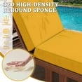 thumbnail image 5 of Kimunuk Outdoor Chaise Lounge Cushions set of 2, 72" x 21" x 4" Waterproof Pool Beach Recliner Replacement Cushions with Ties, Yellow, 5 of 7