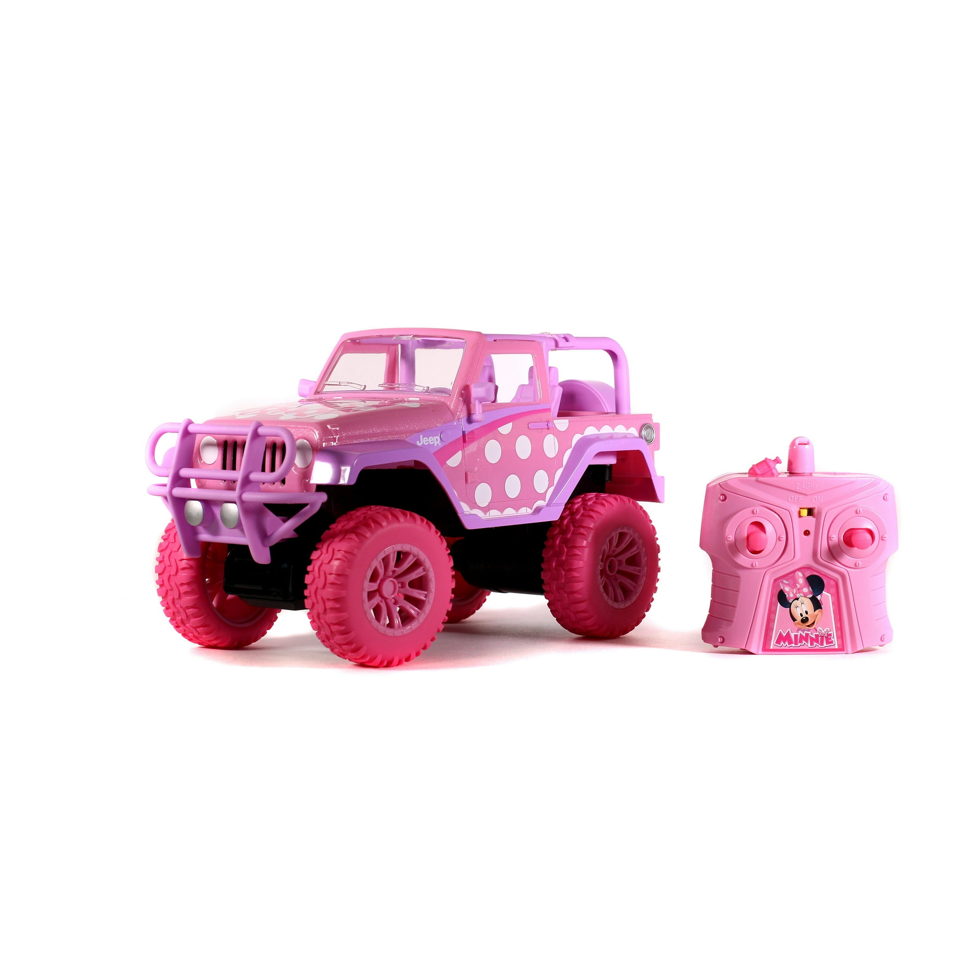 Jada Toys Disney Junior 1 16 Minnie Jeep Wrangler RC Remote Control Truck 2.4 GHz Pink Toys for Kids and Adults Walmart