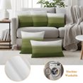 thumbnail image 5 of Outdoor Pillow Covers 20x12 Set of 2, Sage Green Ombre Waterproof Patio Throw Pillow Covers for Couch Sofa Chair, Modern Abstract Art Texture Decorative Pillowcases for Throw Pillows, 5 of 9