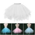 thumbnail image 2 of SDFGTstore Tulle Skirt Carnivals Layered Tulle Tutus Skirt Highs Waist Pleated Midi Skirt, 2 of 8