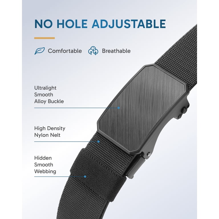 Fairwin Nylon Ratchet Golf Belt for Men, Black photo 2