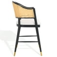 thumbnail image 6 of SAFAVIEH Couture Rogue Square Mid Back Bar Stool, Black/Natural, 6 of 13
