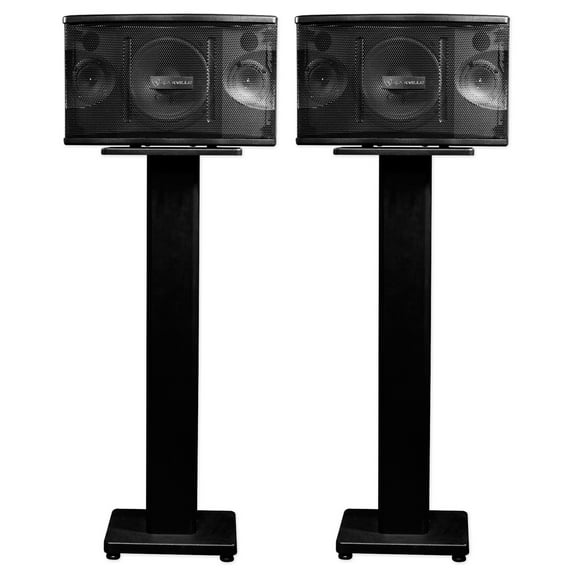 Pair Rockville KPS80 8" 3-Way 800 Watt Karaoke/Pro Speakers Furniture Stands