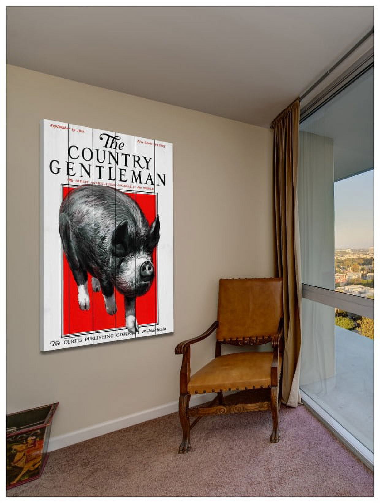 Marmont Hill Inc Marmont Hill - 'CG Pig' Painting Print on White Wood