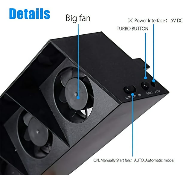 Dobe Pro Temperature Control Cooling Fan for Sony PlayStation Pro Console -