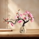 thumbnail image 1 of Adorno de resina para escritorio, artesanía china de Wintersweet, escultura decorativa en rojo, rosa y blanco | Elegante decoración para sala de estar, estudio, vitrina, dormitorio, etc., 1 of 6