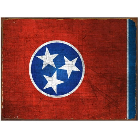 Tennessee State Flag Metal Sign