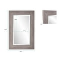 thumbnail image 5 of Tyler Dillion Gray Rectangular Faux Wood Grained Beveled Wall Mirror 36"H x 24"W, 5 of 6