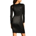 thumbnail image 3 of Unique Bargains Women's Sparkle Glitter V Neck Long Sleeve Stretchy Bodycon Dress, 3 of 7