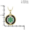 thumbnail image 3 of 1 1/2 Carat T.G.W. Emerald And Black & White Diamond Accent 14k Gold Over Silver 3-Piece Jewelry Set, 3 of 7