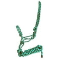 thumbnail image 3 of Gatsby Two-Tone Cowboy Halter w/Lead Turquoise/Bro, 3 of 3