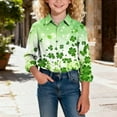 thumbnail image 7 of KyCheLot Boys St Patrick's Day Shirt Printed Button down Shirts Casual Long Sleeve Blouse 3-16 Years, 7 of 7