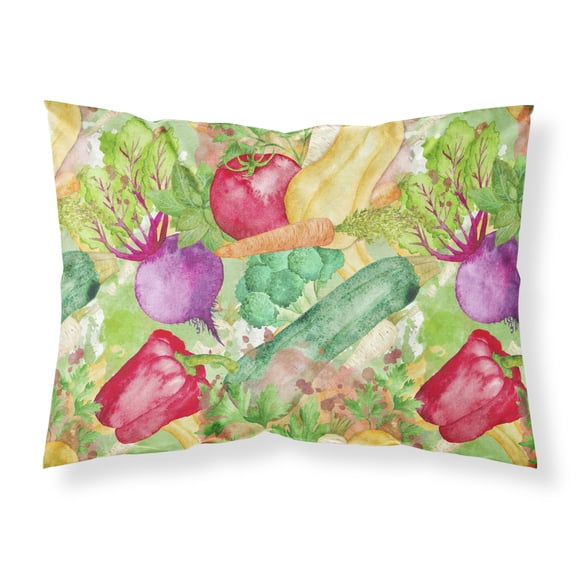 Watercolor Vegetables Farm to Table Fabric Standard Pillowcase