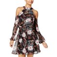 thumbnail image 1 of One Hart - Vestido acampanado con hombros descubiertos para mujer, negro, grande, 1 of 1