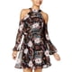 thumbnail image 1 of One Hart - Vestido acampanado con hombros descubiertos para mujer, negro, grande, 1 of 1