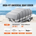 thumbnail image 2 of KFFKFF Pontoon Boat Cover 800D Waterproof Trailerable 19-20 ft with Storage Bag, 2 of 9