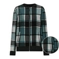 thumbnail image 5 of ZVNAΖH Womens Elegant Plaid Baseball Jacket Fashion Streetwear Full Zip Up Bomber Jacket 2025 Fall Short Outerwear with Pockets, 5 of 7