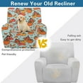 thumbnail image 4 of Xixirimido Turkey Pumpkins Mushroom Recliner Chair Cover 4-Pieces Lazyboy Cover for Recliner Chair with Storage Pockets Furniture Protector for Living Room Thanksgiving, 4 of 8