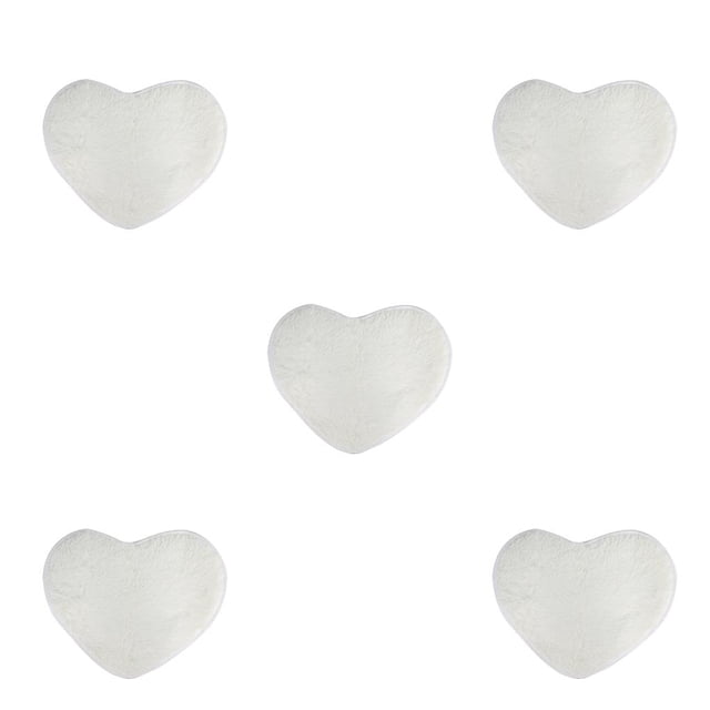 Wosthever Alfombra antideslizante en forma de corazón, tapete peludo de lana, alfombras mullidas artificiales de piel de oveja Type1 NO1