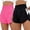 Black+Pink, variant on Women's Athletic Shorts High Waisted Running Shorts Zipper Pocket Gym Elastic Workout Shorts