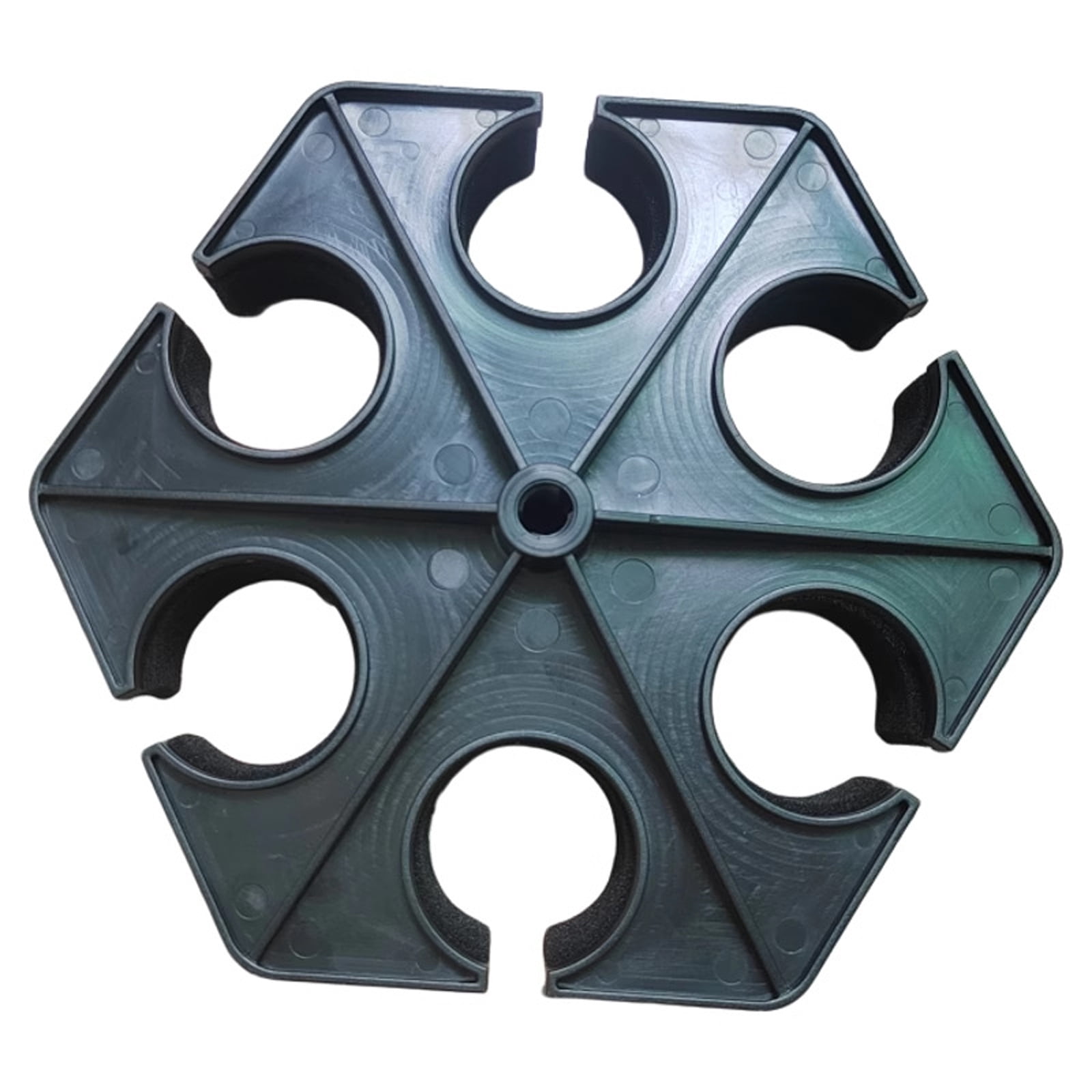Hexagon Microphone Stand Holder 6-Hole Storage Tray for Studio Recording Live Performances Stable Portable Design